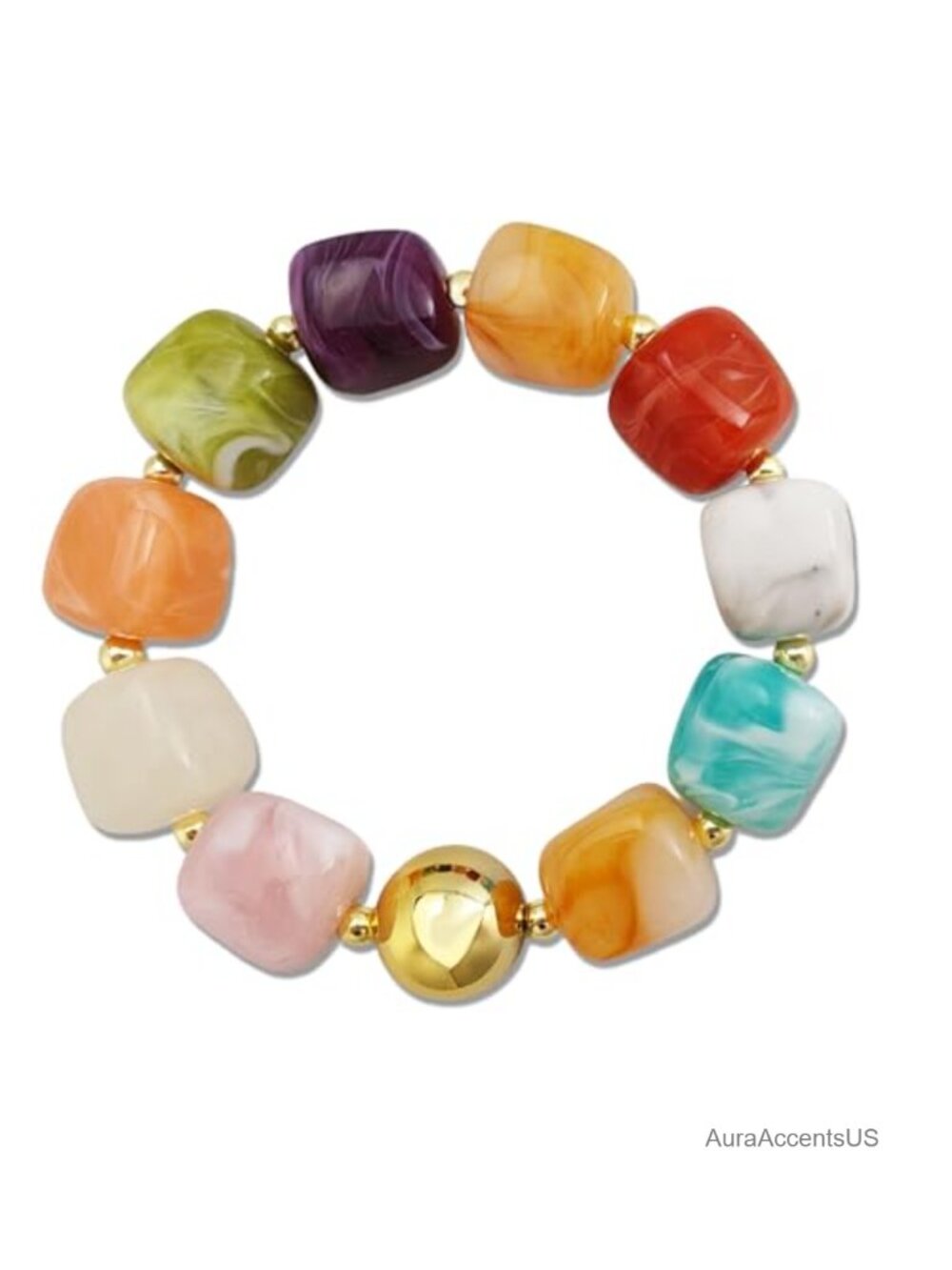Women's Chunky Beaded Bangle Bracelet Boho Statement Jewelry Gift